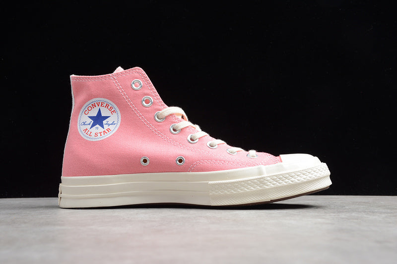 PLAY CDG X CHUCK TAYLOR 70 HIGH TOP STRAWBERRY PINK/EGRET