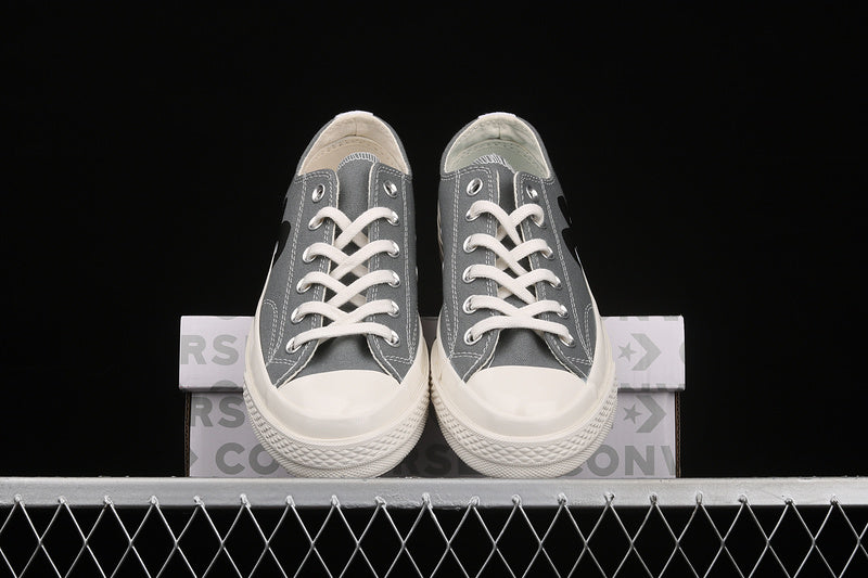 COMME DES GARÇONS PLAY X CHUCK TAYLOR ALL-STAR 70S LOW STEEL GRAY/EGRET/BLACK