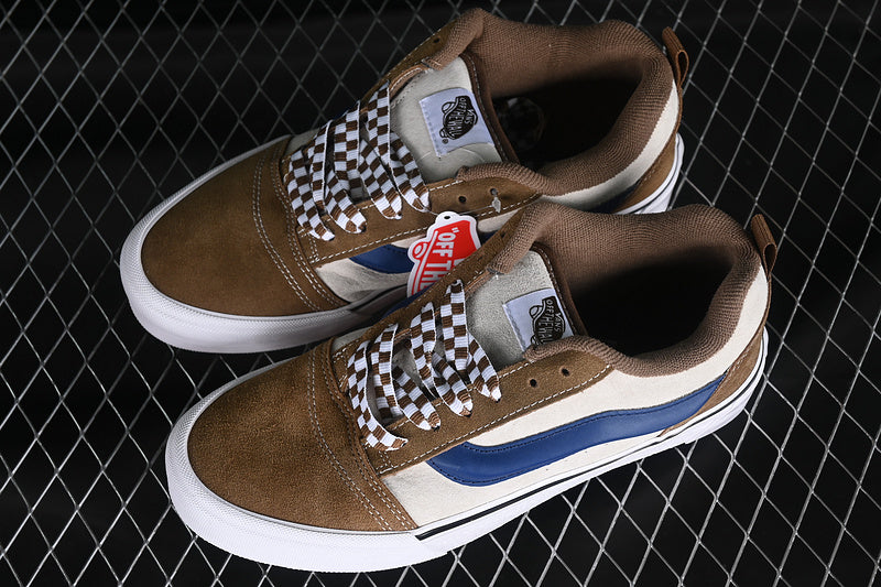 KNU SKOOL WHITE/BROWN/BLUE