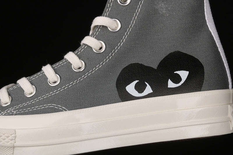 COMME DES GARÇONS PLAY X CHUCK TAYLOR ALL-STAR 70S HIGH STEEL GRAY/EGRET/BLACK