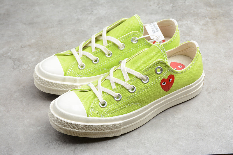 PLAY CDG X CHUCK TAYLOR 70S LOW TOP ACID LIME GREEN/EGRET