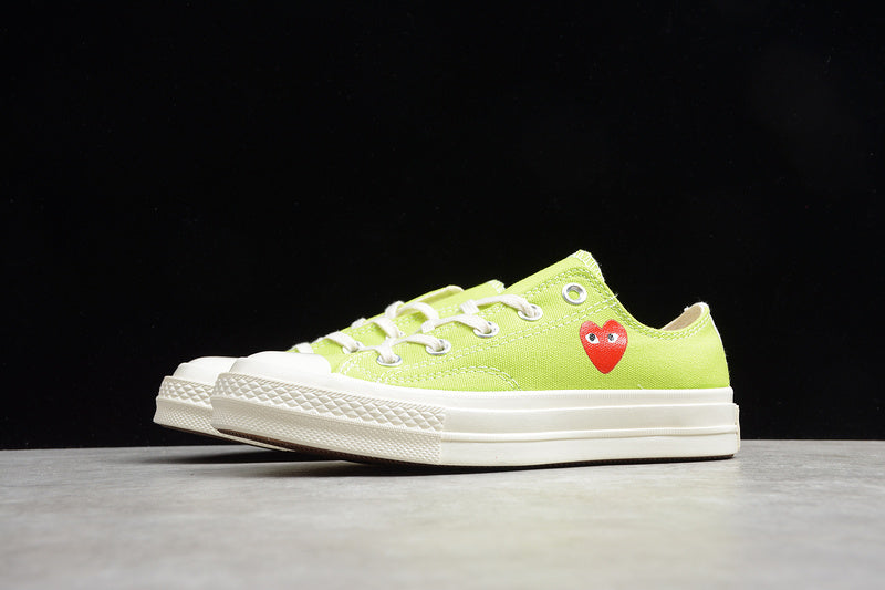 PLAY CDG X CHUCK TAYLOR 70S LOW TOP ACID LIME GREEN/EGRET