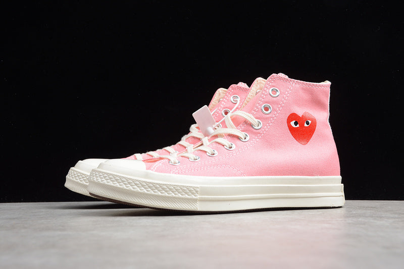 PLAY CDG X CHUCK TAYLOR 70 HIGH TOP STRAWBERRY PINK/EGRET