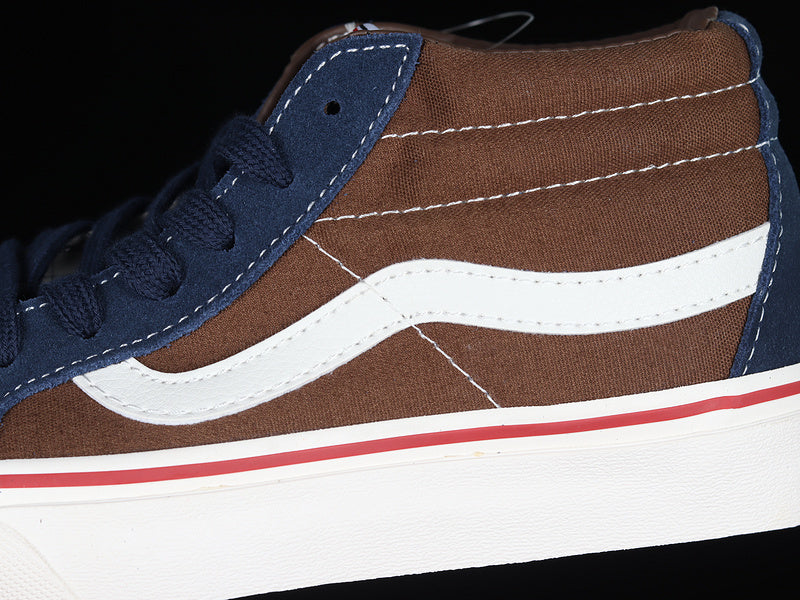 SK8-MID NAVY BLUE/DARK BROWN/WHITE-RED