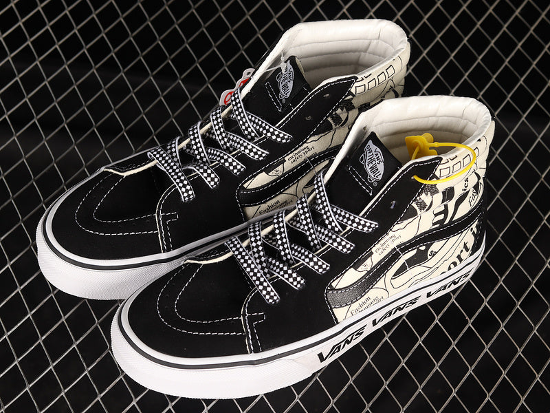 SK8-HI SHOES COLLAGE BLACK/WHITE