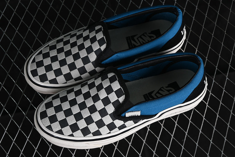 LIBERAIDERS X VANS SLIP-ON WHITE/BLACK/BLUE