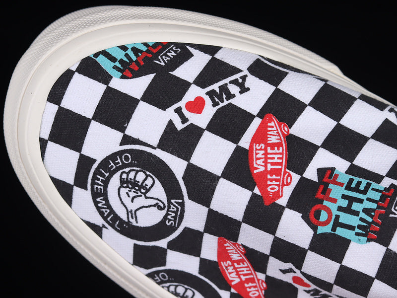 SLIP-ON CHECKERBOARD PAINT WHITE