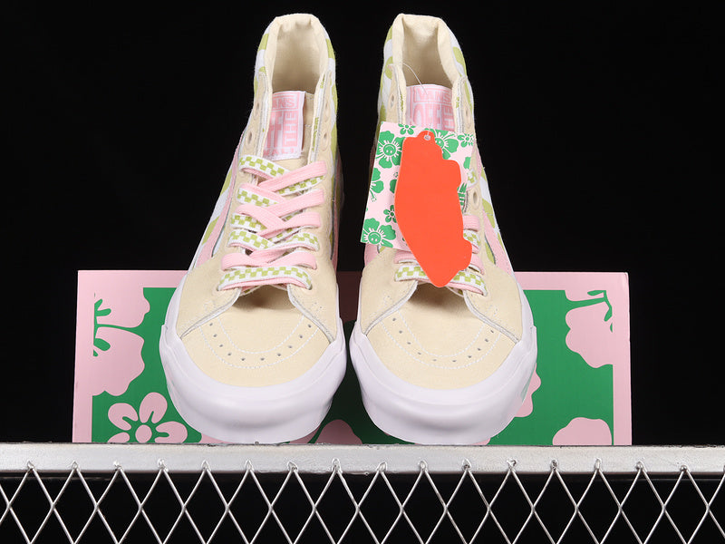 EMMA MULHOLLAND X SK8 HIGH BEIGE/GREEN/PINK