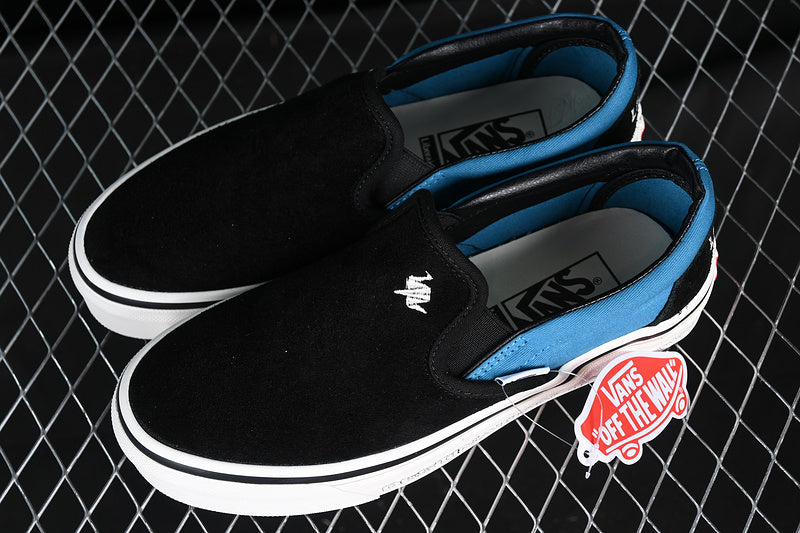 LIBERAIDERS X VANS SLIP-ON 98 DX WHITE/BLACK/BLUE