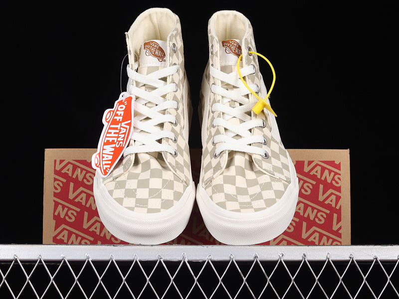 SKATE SK8-HIGH 38 DX CHECKERBOARD MILK TEA