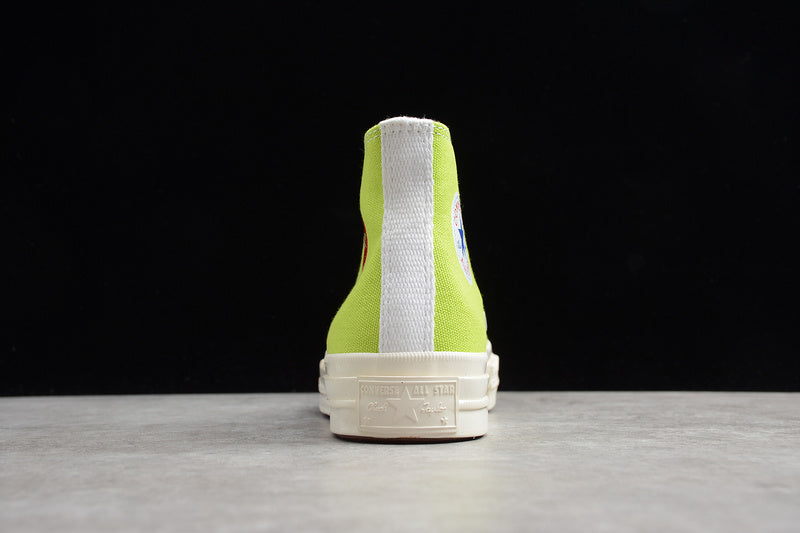 PLAY CDG X CHUCK TAYLOR 70 HIGH TOP FLUORESCENT GREEN/EGRET