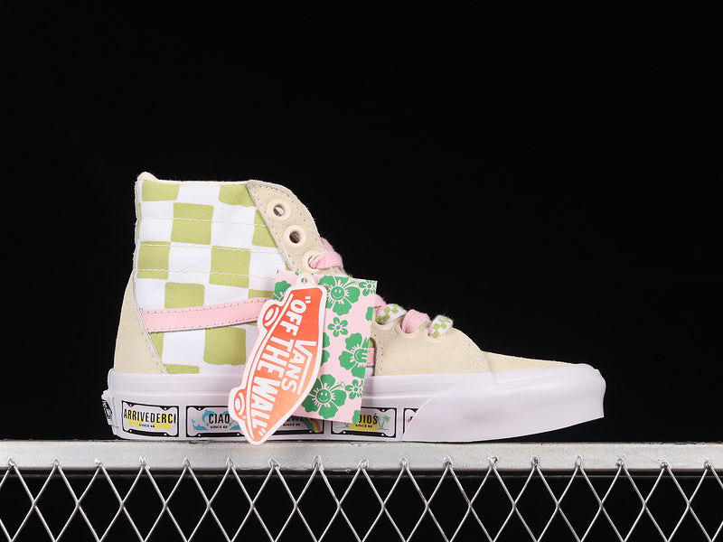 EMMA MULHOLLAND X SK8 HIGH BEIGE/GREEN/PINK