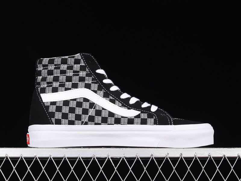 SK8-HIGH 38 DX CHECKERBOARD BLACK/WHITE/GREY