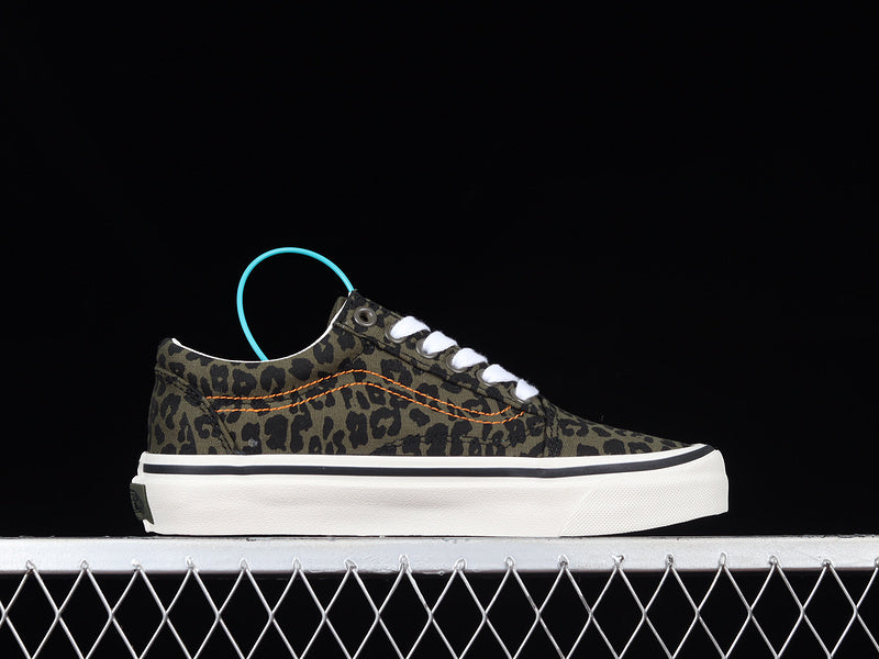 OLD SKOOL DARK GREEN/LEOPARD