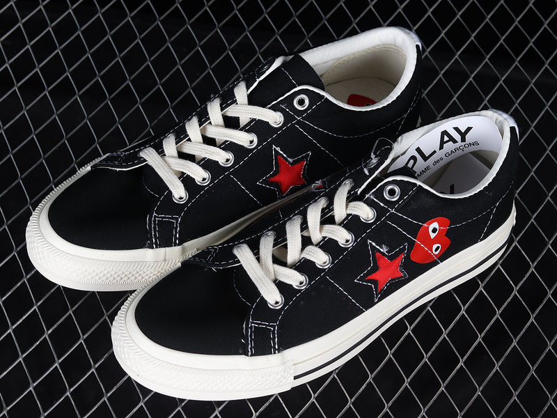 COMME DES GARÇONS PLAY X ONE STAR BLACK/RED/WHITE