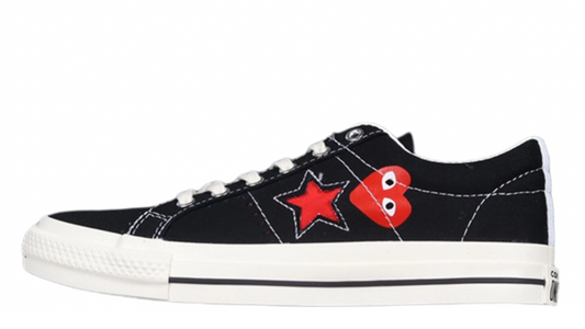 COMME DES GARÇONS PLAY X ONE STAR BLACK/RED/WHITE