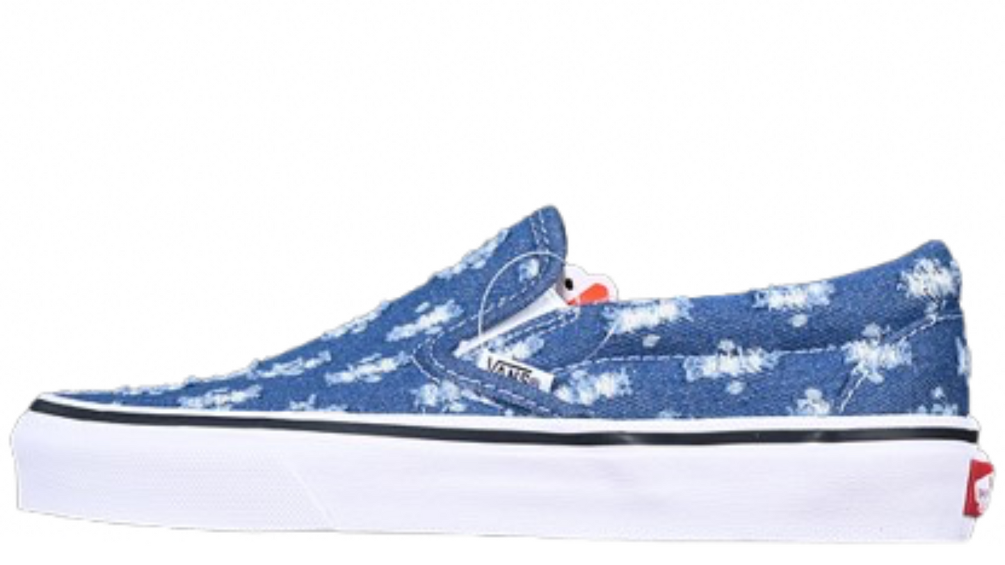 SLIP-ON BLUE HOLE PUNCH DENIM BLUE