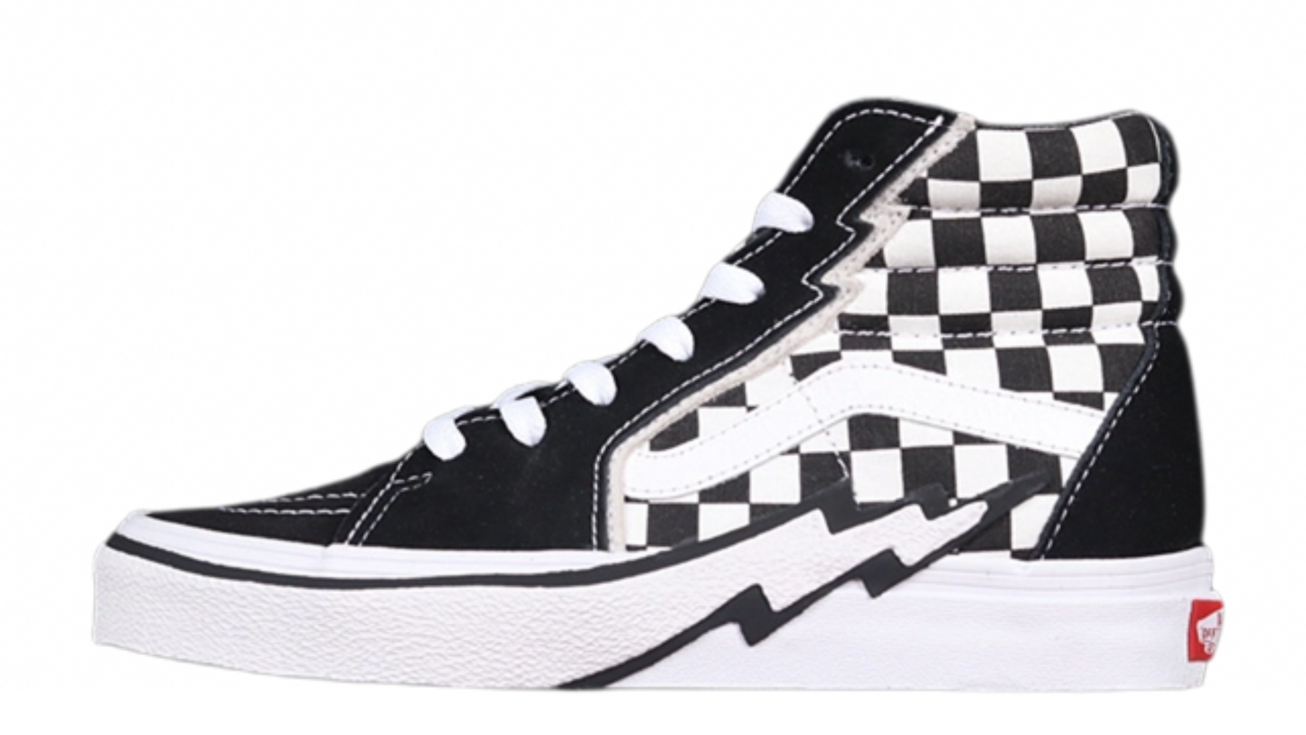 SK8-HIGH BOLT CHECKERBOARD BLACK/WHITE