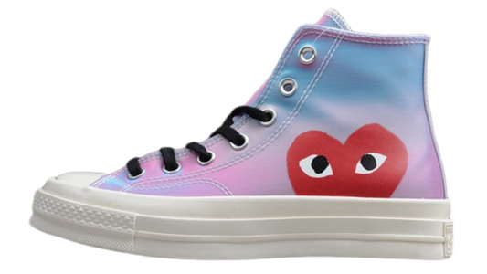 CHUCK TAYLOR ALL-STAR 70S HIGH PLAY CDG LIGHT BLUE/HIGH RISK RED