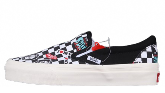 SLIP-ON CHECKERBOARD PAINT WHITE