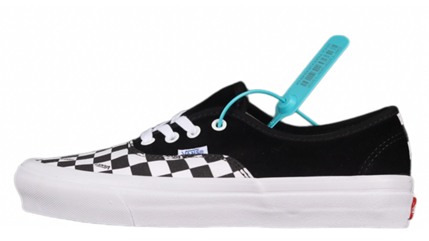 AUTHENTIC LX BLACK CHECKERBOARD TOE BLACK/WHITE