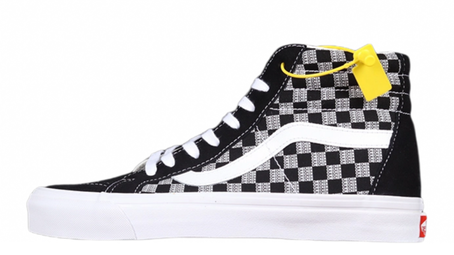 SK8-HIGH 38 DX CHECKERBOARD BLACK/WHITE/GREY