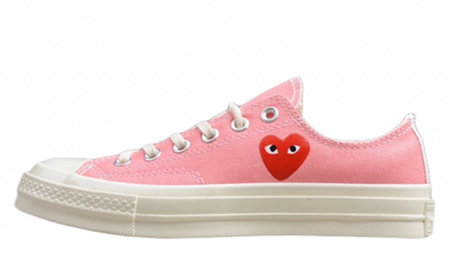 PLAY CDG X CHUCK TAYLOR 70S LOW TOP STRAWBERRY PINK/EGRET