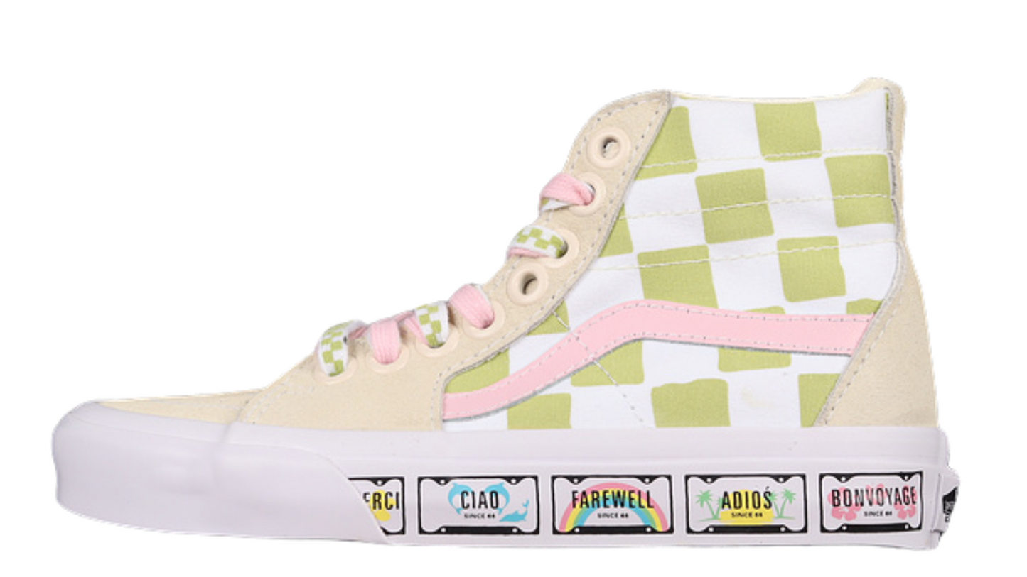 EMMA MULHOLLAND X SK8 HIGH BEIGE/GREEN/PINK