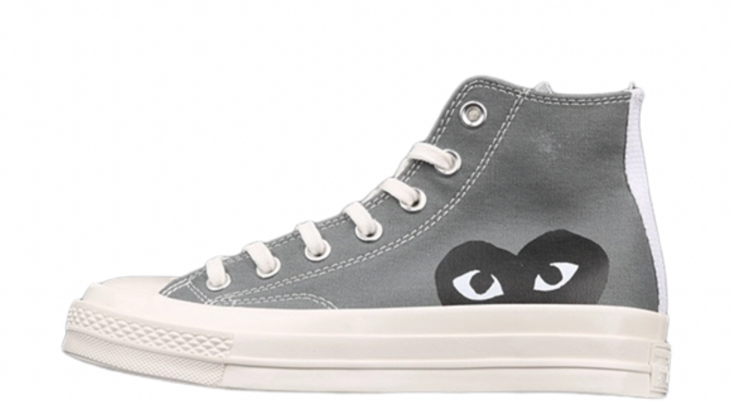 COMME DES GARÇONS PLAY X CHUCK TAYLOR ALL-STAR 70S HIGH STEEL GRAY/EGRET/BLACK