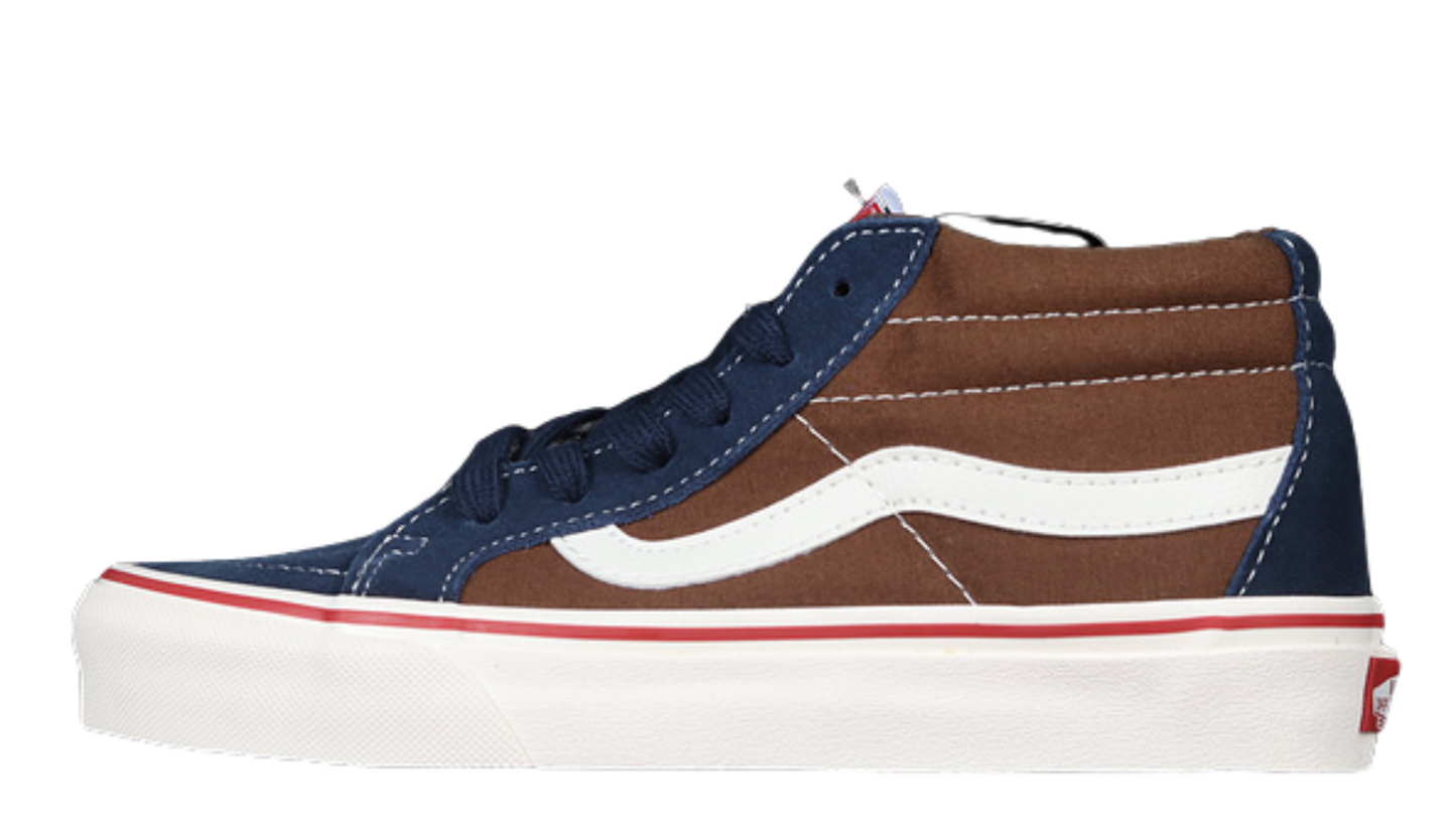 SK8-MID NAVY BLUE/DARK BROWN/WHITE-RED