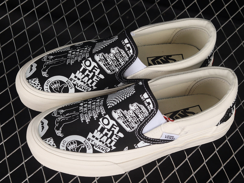 SLIP-ON WHITE/BLACK