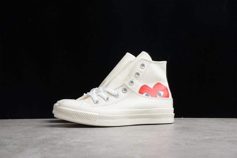 CHUCK TAYLOR ALL-STAR 70S HIGH X PLAY COMME DES GARÇONS WHITE/WHITE/RED