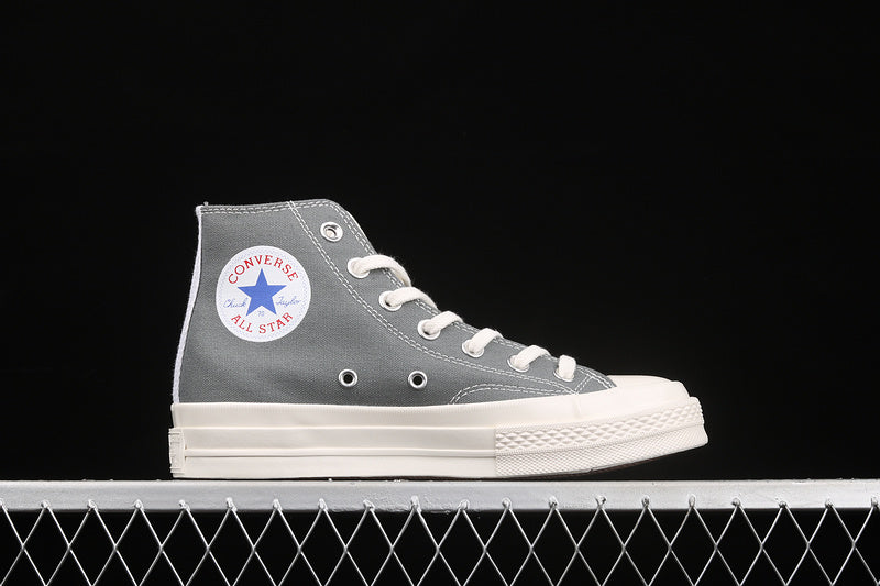 COMME DES GARÇONS PLAY X CHUCK TAYLOR ALL-STAR 70S HIGH STEEL GRAY/EGRET/BLACK