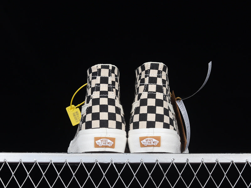 SK8-HIGH TAPERED CHECKERBOARD BLACK/KHAKI/WHITE