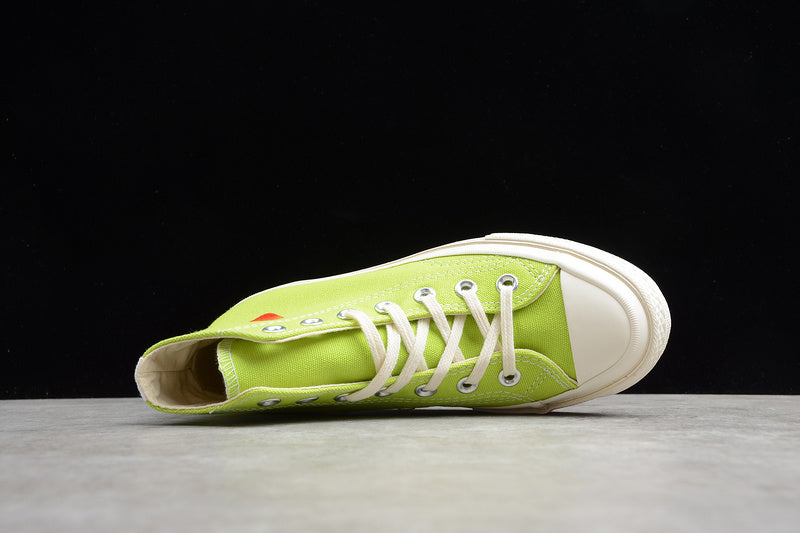 PLAY CDG X CHUCK TAYLOR 70 HIGH TOP FLUORESCENT GREEN/EGRET