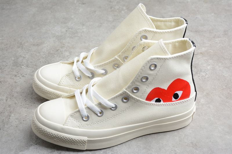 CHUCK TAYLOR ALL-STAR 70S HIGH X PLAY COMME DES GARÇONS WHITE/WHITE/RED