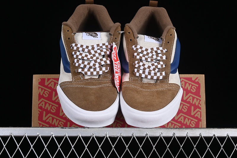 KNU SKOOL WHITE/BROWN/BLUE