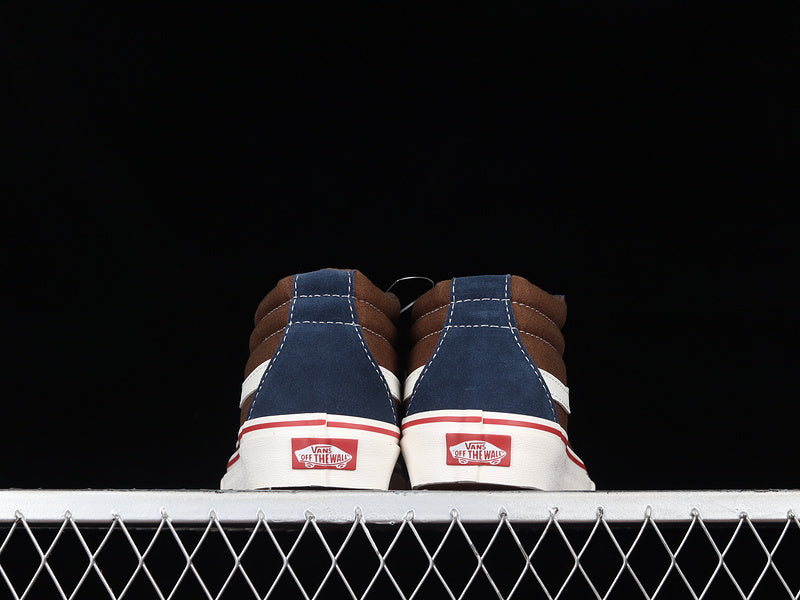 SK8-MID NAVY BLUE/DARK BROWN/WHITE-RED