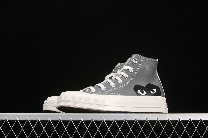 COMME DES GARÇONS PLAY X CHUCK TAYLOR ALL-STAR 70S HIGH STEEL GRAY/EGRET/BLACK