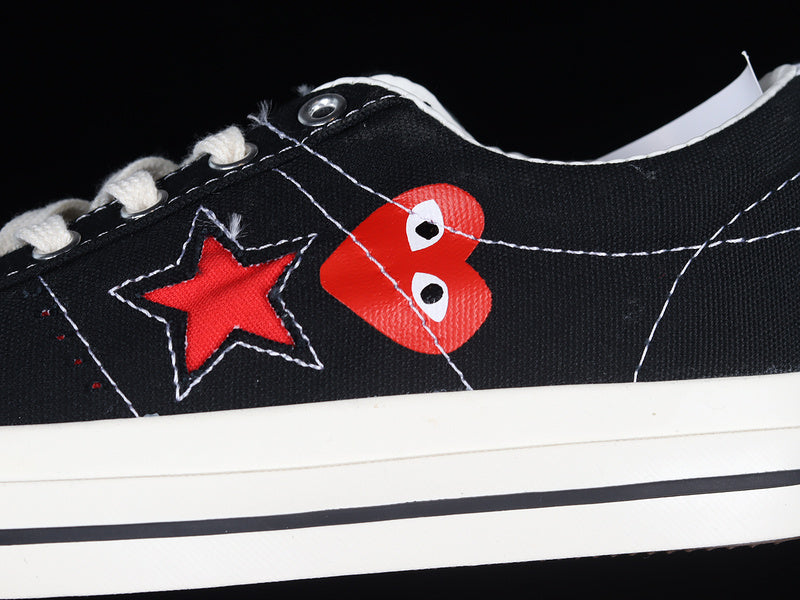 COMME DES GARÇONS PLAY X ONE STAR BLACK/RED/WHITE