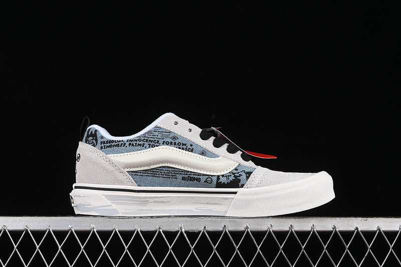 HIRONO X VANS KNU SKOOL WHITE/BLACK/BLUE