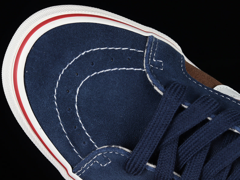 SK8-MID NAVY BLUE/DARK BROWN/WHITE-RED