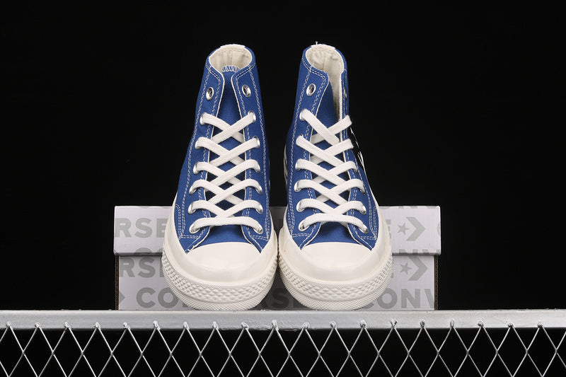 COMME DES GARÇONS PLAY X CHUCK TAYLOR ALL-STAR 70S HIGH BLUE QUARTZ/EGRET/BLACK