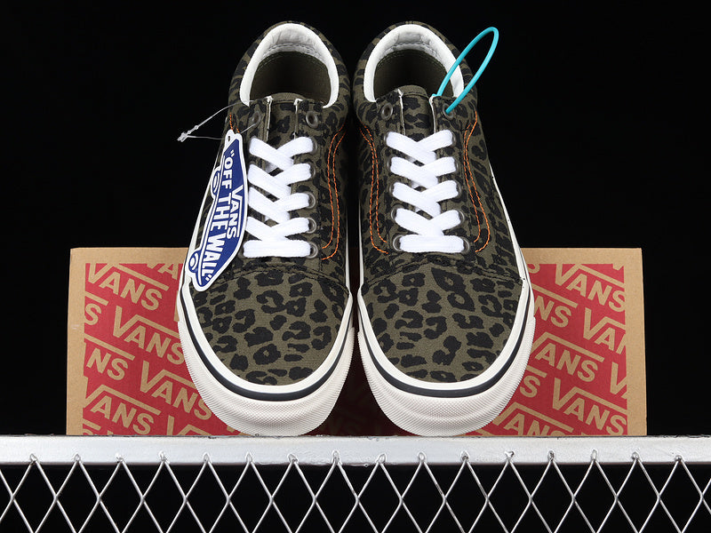 OLD SKOOL DARK GREEN/LEOPARD