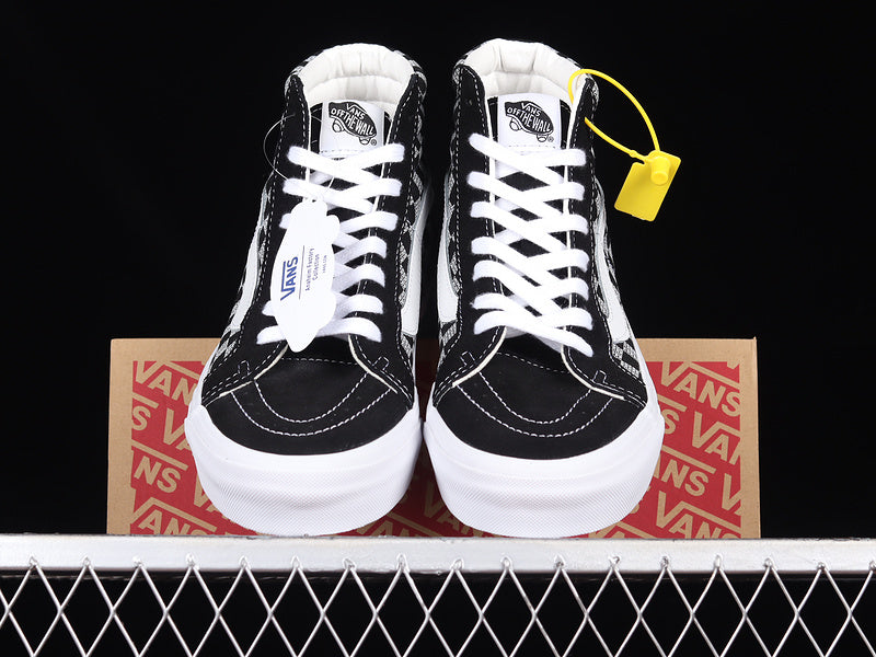 SK8-HIGH 38 DX CHECKERBOARD BLACK/WHITE/GREY