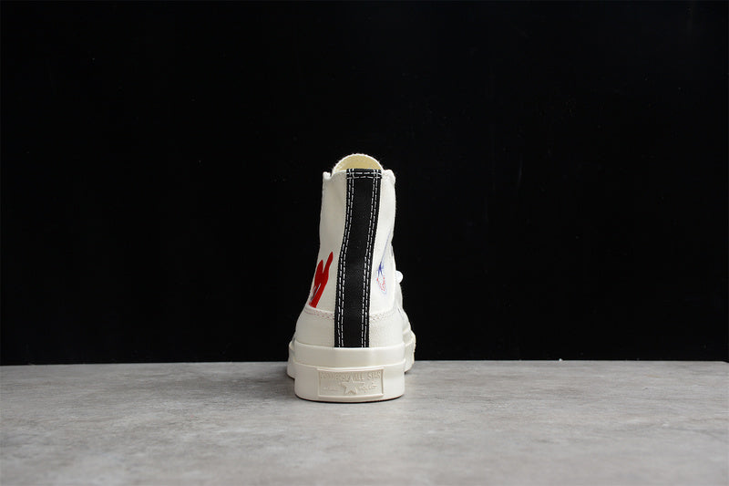 CHUCK TAYLOR ALL-STAR 70S HIGH X PLAY COMME DES GARÇONS WHITE/WHITE/RED