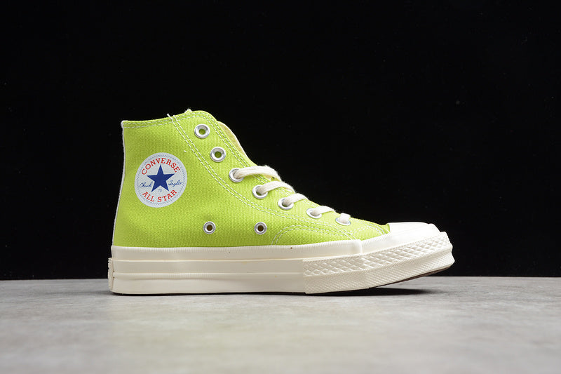 PLAY CDG X CHUCK TAYLOR 70 HIGH TOP FLUORESCENT GREEN/EGRET